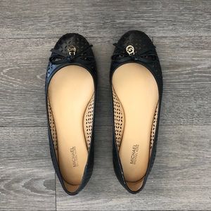 Michael Kors Black Leather Flats